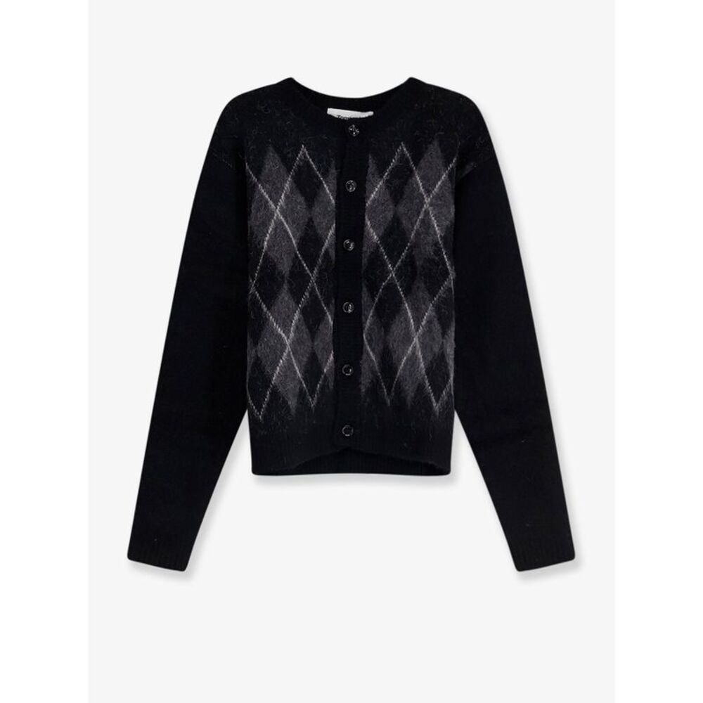 Tonywack Men Brushed Argyle Alpaca Blend Cardigan